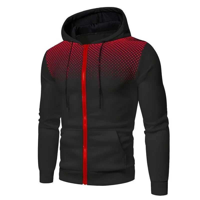 Mens Hoodie Zip Up Hoodie Sweatshirt Graphic Zipper Pocket Polka Pot Print Sports Outdoor Casual Daily Hoodies Slim Sweatshirts W251106