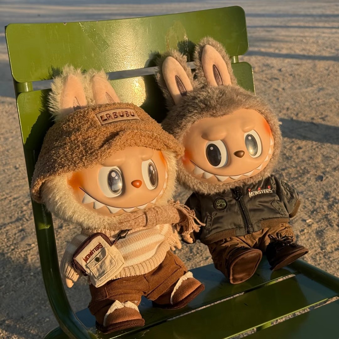 High Quality 38Cm Big Labubu Vans Vinyl Plush Doll Series Cute Dress Be Latte Jump For Joy Time To Chill Let's Checkmate Valentine's Day Lim