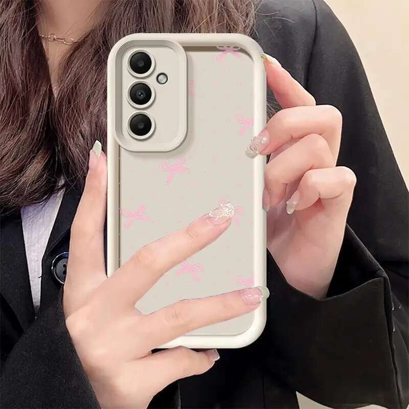 Phone case for Samsung Galaxy A55 A52 A33 cases A24 A15 A12 A23 A22 5G A54 A52s A53 A14 funda Cover Cool Red Cartoon Bow