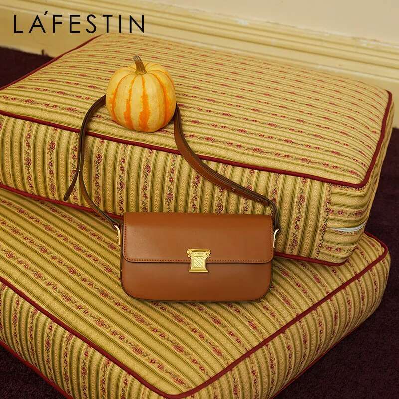 LA FESTIN 2023 New Shoulder Crossbody Handbag Women Leather Small Square Bag Ladies Popular Designer Fashion Bags
