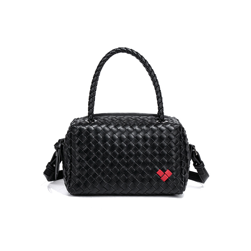 2025 Fashion Style Love Knitted Pillow Bag Casual Boston Handbag for Women Large Capacity Single Shoulder Crossbody Bag