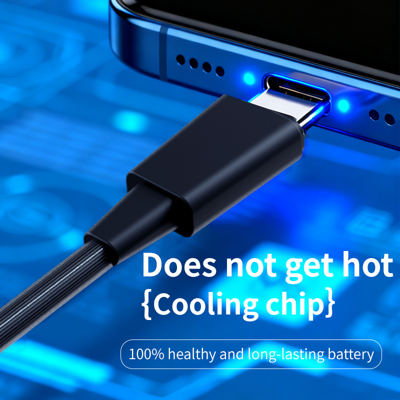 Pure copper wire USB type c charger cable with PVC material for android phone/iphone