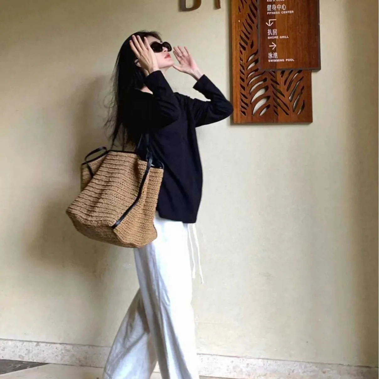 Ladies Korea Handbag High Quality Large Female Tote Bag Fashion Vintage Woolen Single Shoulder Hand Solid Color 251106