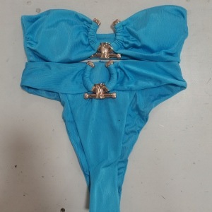 2025 special fabric strapless split triangle sexy women's beach bikini swimsuit