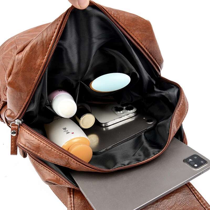 Women Soft Leather Backpacks High Capacity Female Back Pack Casual Travel Ladies Bagpack Hial Feminina For Teenager Grils