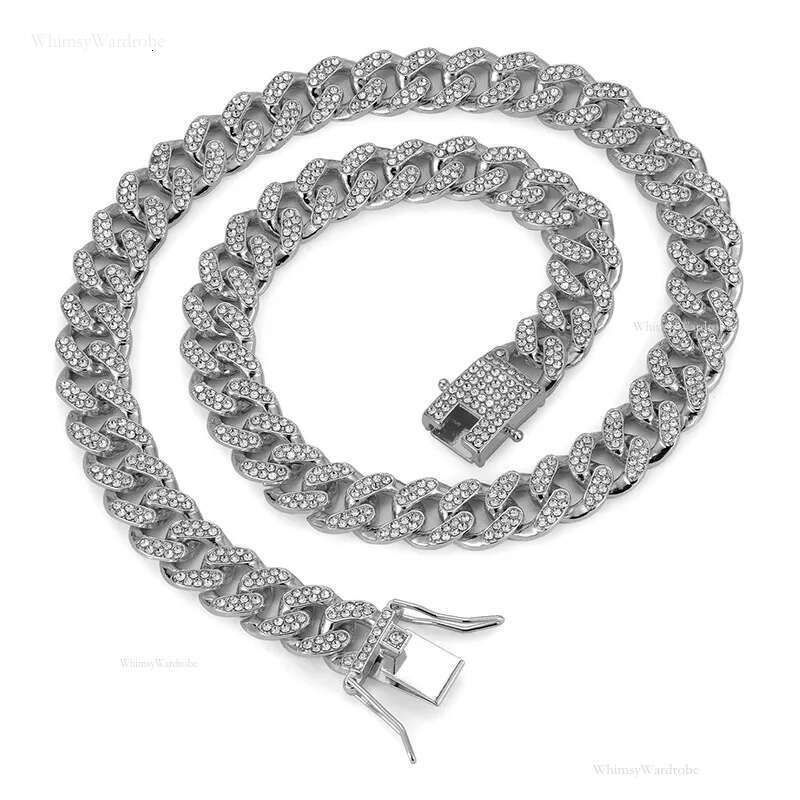 Fashionable designer brand hip-hop Cuban waterproond washable high-end birthday gift 13mm ultra wide retro necklace