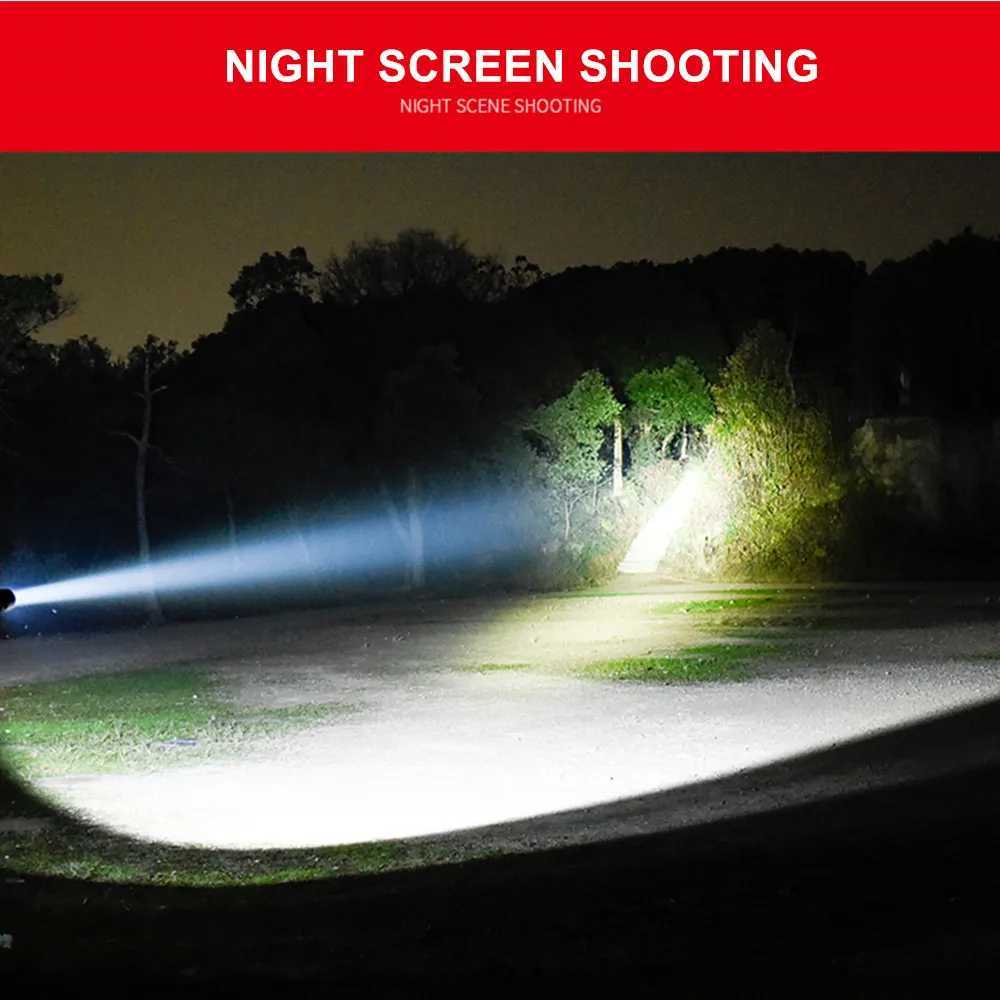 Professional Hunting Tactics Night Reconnaissance LED Flashlight L2 Lamp Beads Waterproof Rechargeable Outdoor Portable TorchW251106