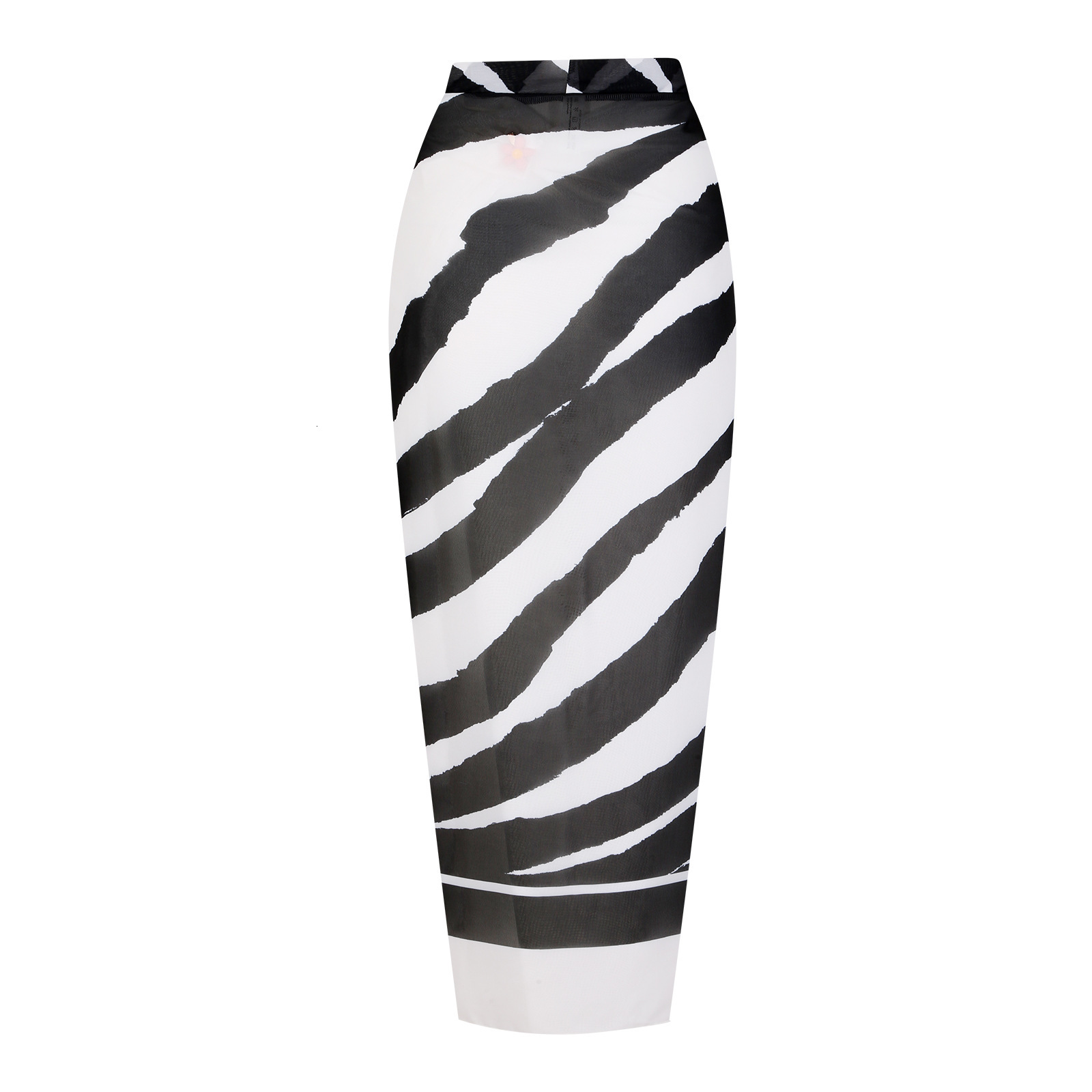 New one-piece women's one shoulder printed wrapped skirt bikini swimsuit set