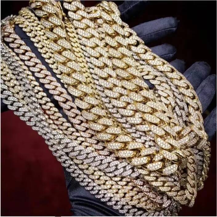 Premium Quality VVS Diamond Cuban Chain Hip Hop Diamond Moissanite Diamond Chain IGI Certified Iced Out Cuban Link Chain for Men