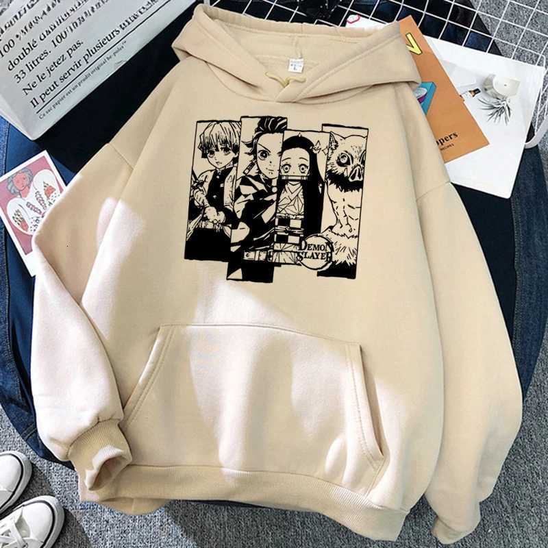 Demon Slayer Kamado Tanjirou Agatsuma Zenitsu Anime Printed Hooded Men Women Hoodies Casual Loose Sweatshirt Harajuku Streetwear W251106