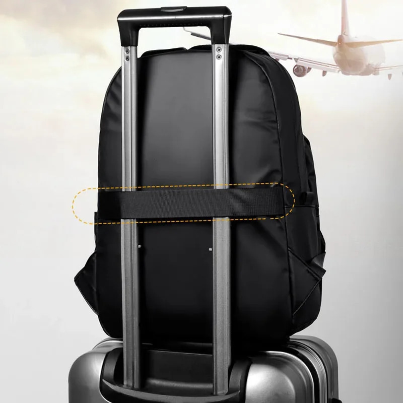 Mens fashionable backpack with large capacity multi-layer partition wear-resistant and waterproof convenient for business travel laptop bag 250402