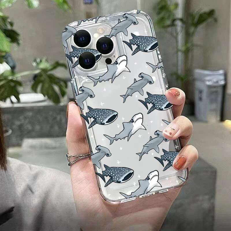Soft Clear Phone Case For Samsung Galaxy A56 A35 A55 A54 A33 A53 5G S25 S24 Ultra S23 S21 FE S22 Plus Summer Ocean Animals Cover