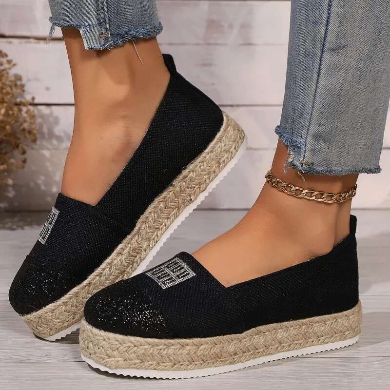 2025 New Hot selling Women's Vulcanized Round Head Shining Solid Color Designer Outdoor Platform Casual Comfortable Shoes Trendy Sandals1