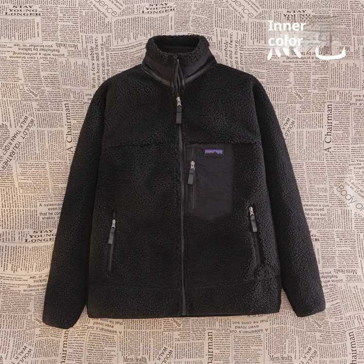 Winter double-sided wool jacket for men and women American outdoor flannel lamb cashmere thick warm and fashionable top X251106