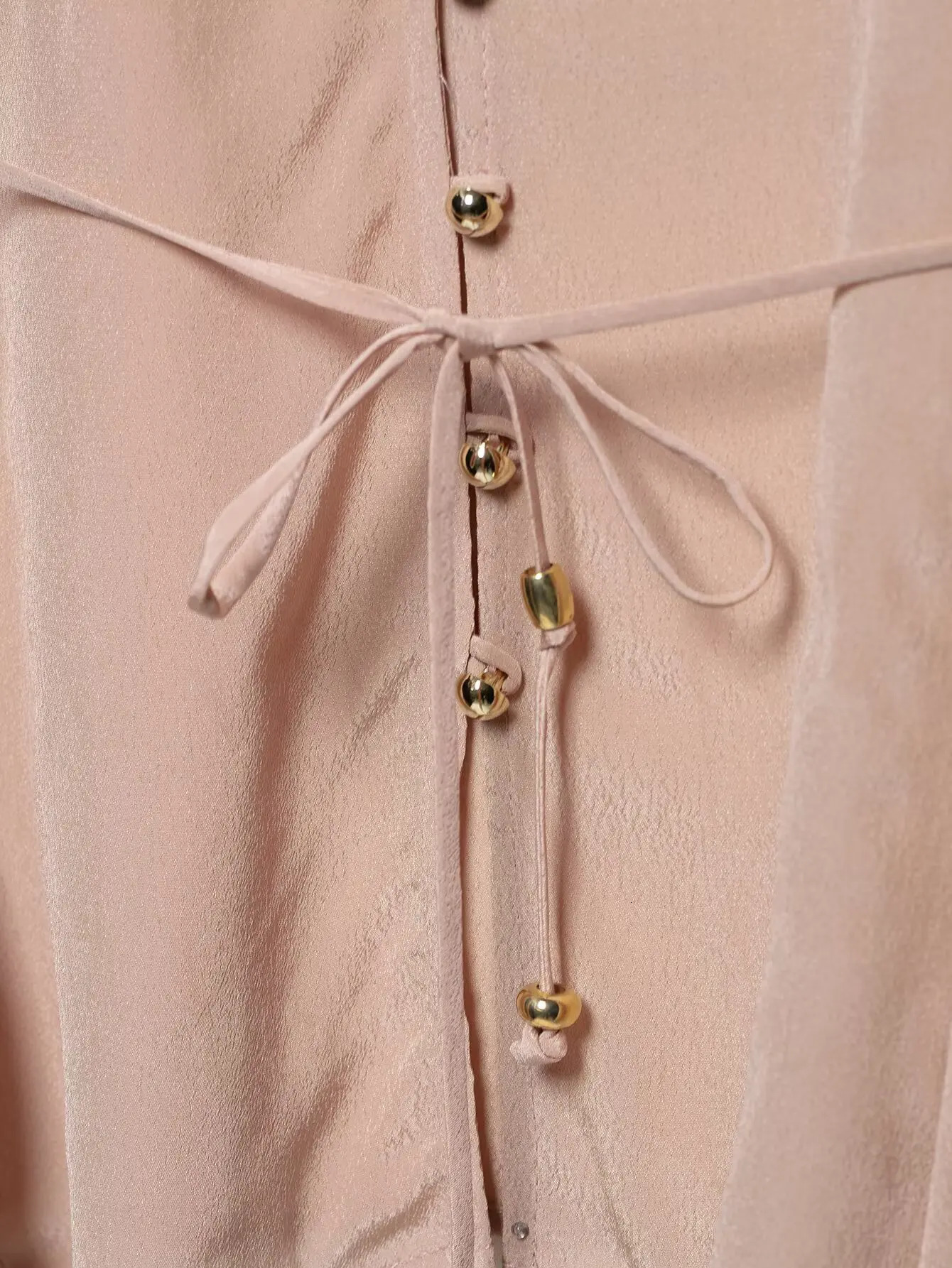 European and American style 2025 spring linen blended thin belt loose casual long-sleeved shirt 250402