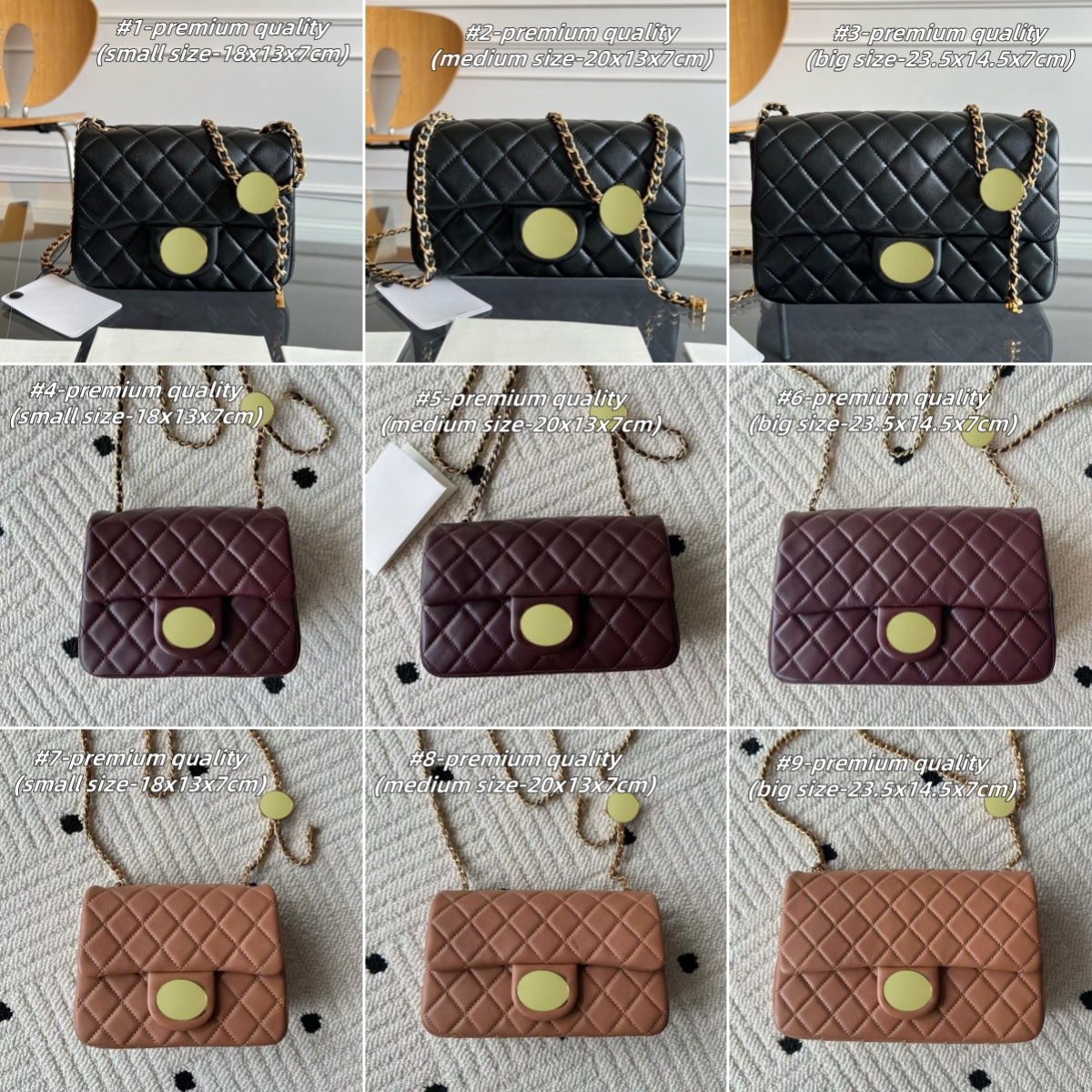 (go off picture not the description)10A Premium Designer Handbags Women's Leather Evening Bags Crossbody Chain Purses Festival Gifts 32478