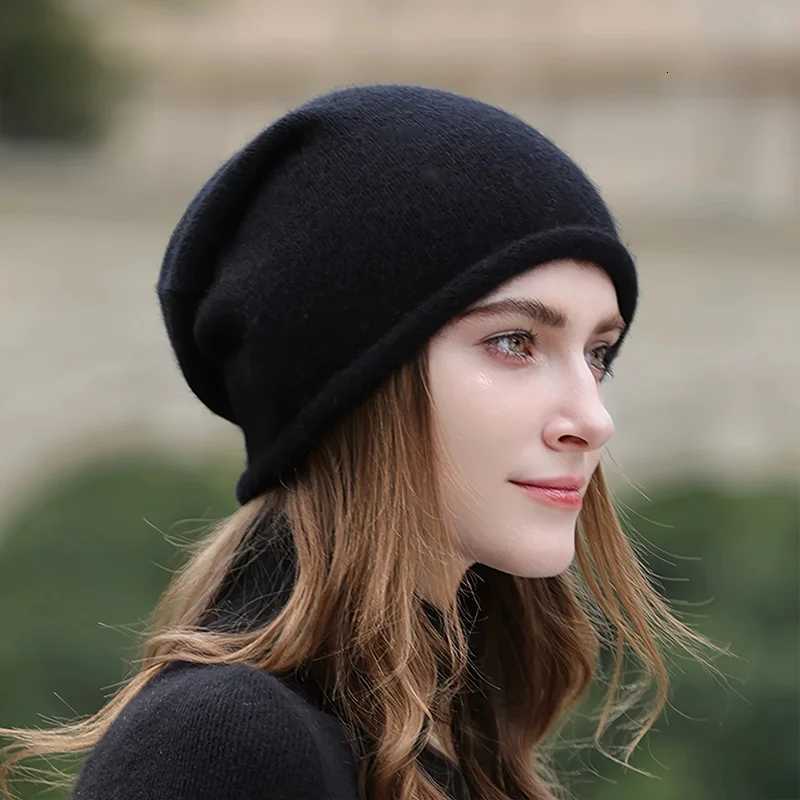 Korean style all-match warm windproof breathable fashion knitted pile hat men and women casual winter heaear W251106