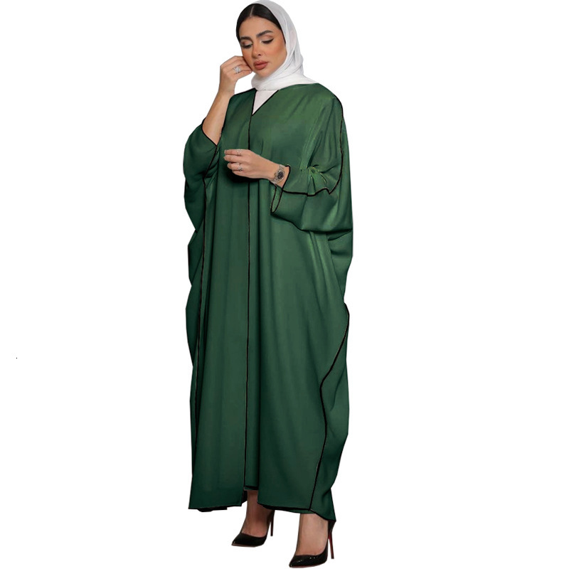 Summer White Splicing Large Size Women's Abaya Robe Abaya Maxi Dresses Islamic Clothing
