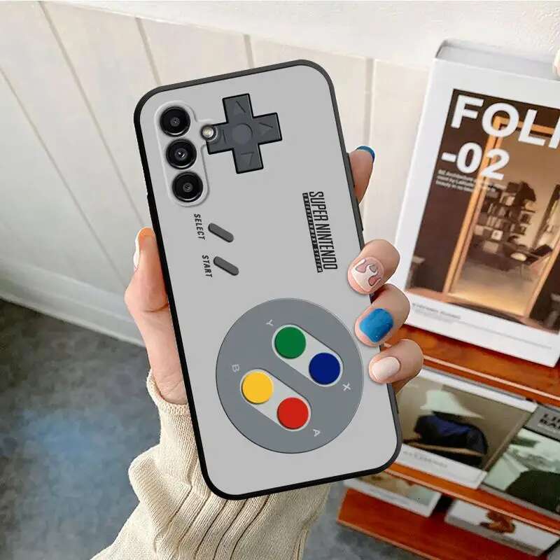 For Samsung Galaxy A52 A53 A12 A54 A32 A51 A71 A23 A33 A21s A13 5G A22 A50 Soft Phone Case Retro Camera Games