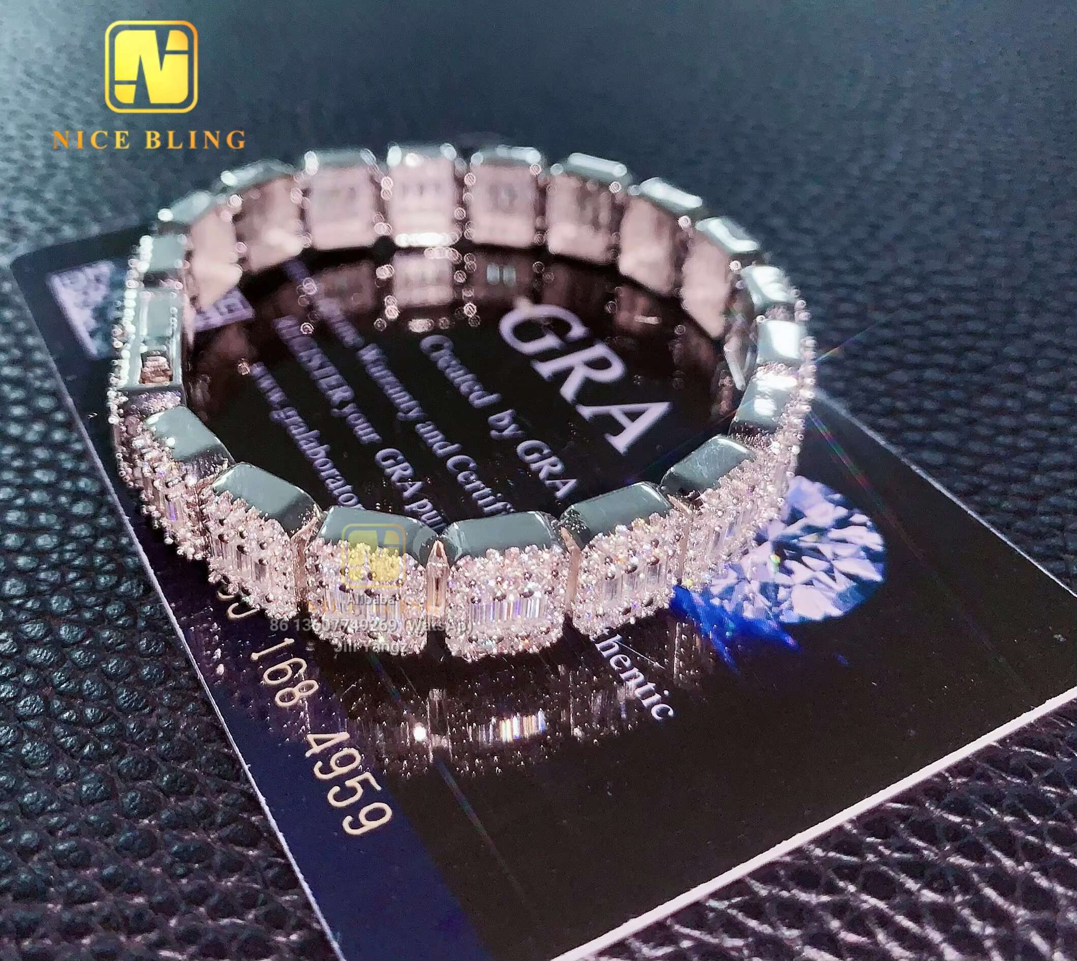 Fancy Cut Diamonds Square Princess 2.5mm Tennis Chain 9mm Baguette Tennis Bracelet 925 Moissanite Tennis Necklace for Girl