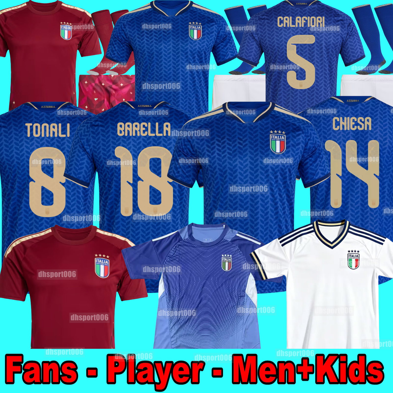 2026 World Cup Kit italy jersey soccer jerseys men kids football shirts away home RETEGUI BARELLA FRATTESI PELLEGRINI sets