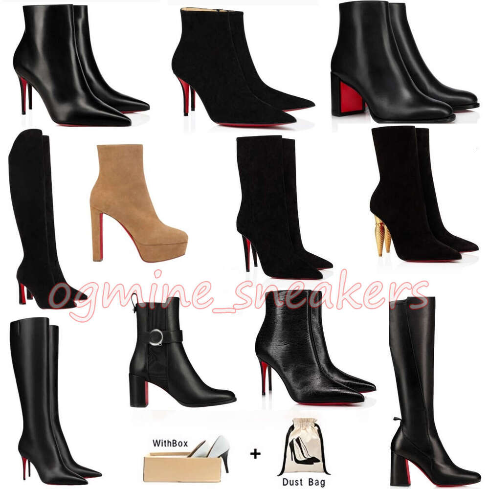 Top Quality Boots Designer women brand heels women dress shoes Red Shiny Toe High Heels Stiletto Genuine Leather Woman Boots Pumps With Dust Bag With Box