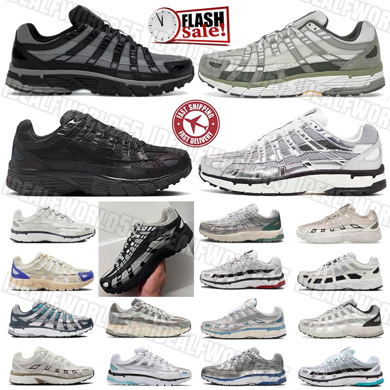 Designer p6000 New Mens trainers Running Shoes Anthracite Smoke Grey mesh Fabric Rubber P 6000 Womens sneakers Metallic Silver outdoor shoe free shipping