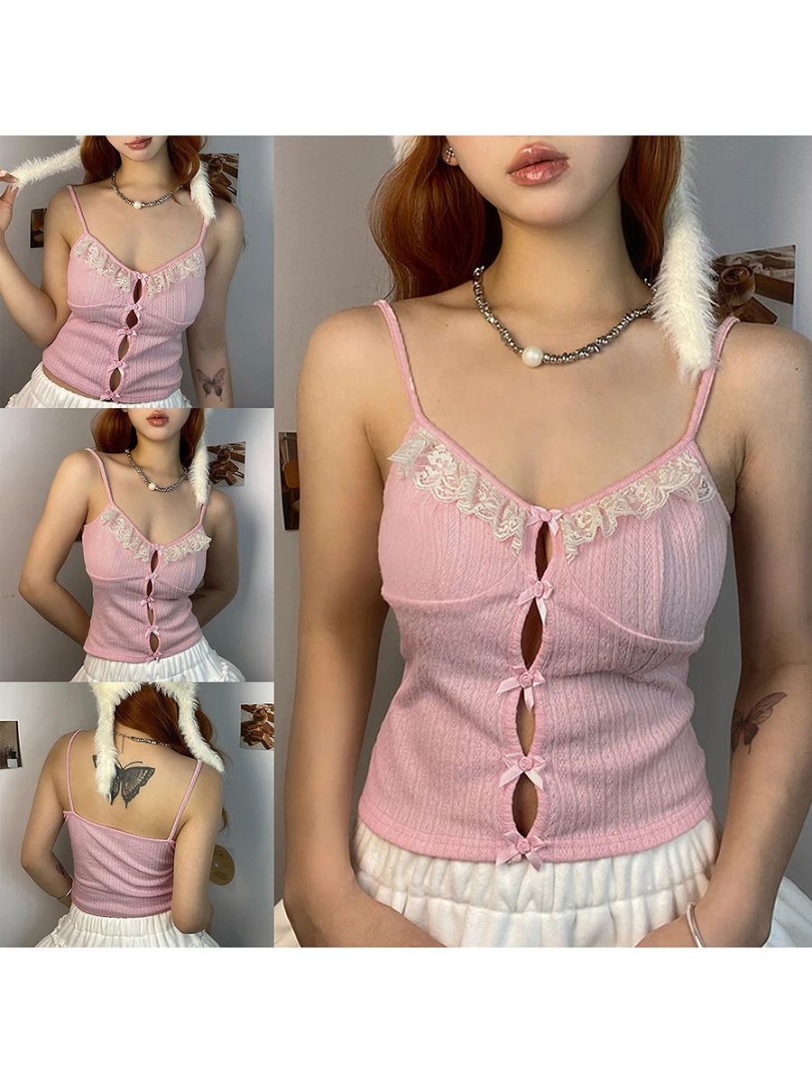 Womens Y2k fairy print vest sleeveless graphic print crop vest top E-Girl Goth Grunge vest retro streetwear basic fashion 250402