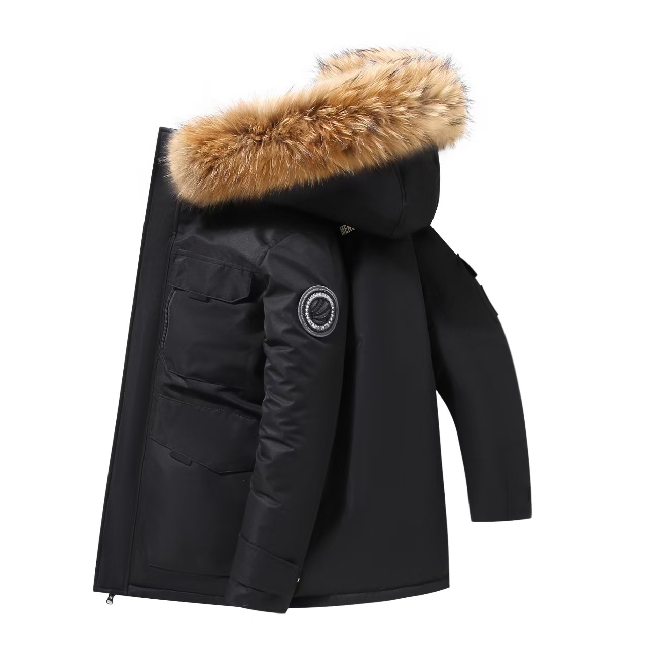 Men's Down Winter Jacket Thick Thermal Waterproof Coat High-quality Long 80% White Duck Hooded Male Parka 5XL