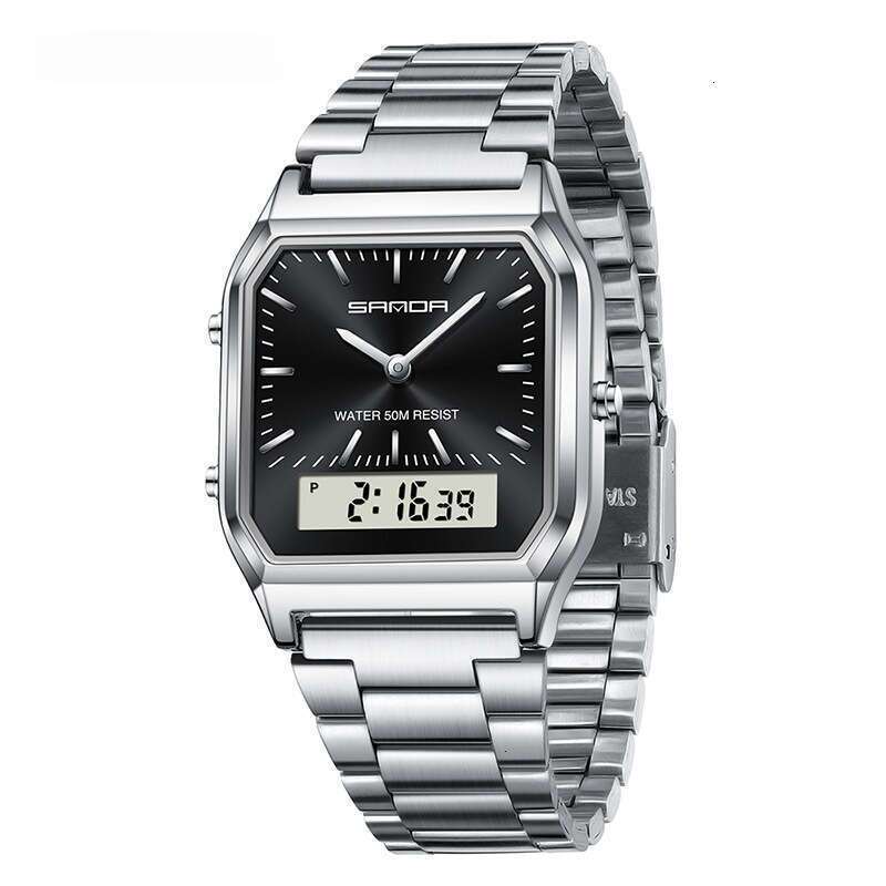 DHwatches Sanda New Business Quartz Watch Simple Men's Fashion Steel Band Wristwatch