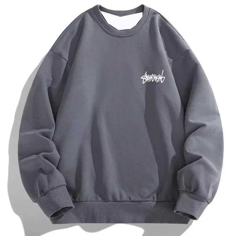 2025 Autumn Winter New Men Casual Sweatshirts Harajuku Loose Streetwear Tops O Neck Pullover Hoody W251106