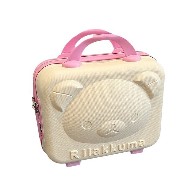 Lage Inch Makeup With Souvenir Travel Women S PP Teddy Bear Mini Password Box Handbag Gift Box