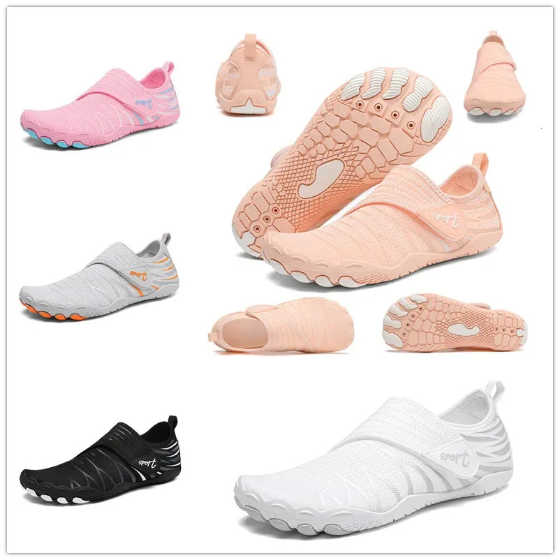 Upstream Wading Aqua Shoes Men Women Slip On Water Sports Shoes Five Fingers Beach River Barefoot Swimming Sneakers Unisex 250402