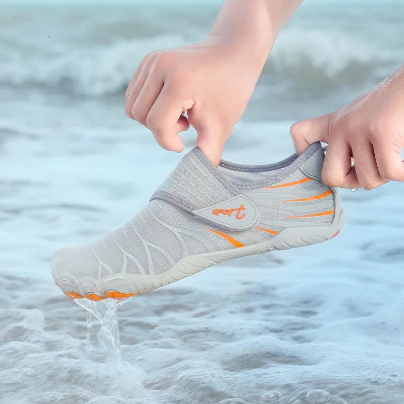 Upstream Wading Aqua Shoes Men Women Slip On Water Sports Shoes Five Fingers Beach River Barefoot Swimming Sneakers Unisex 250402