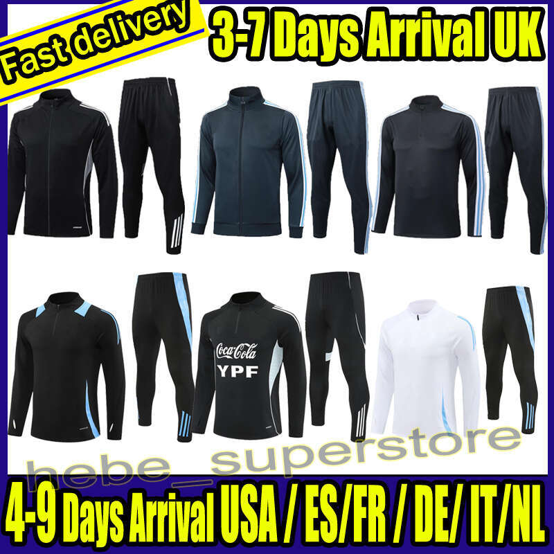 2025 2026 Argentina Messi Tracksuit Pre Match Jacket Strike Drill MARADONA ENZO MESSIS Argentina Soccer Training suit Long sleeve Jogging Futbol chandal Men Kids