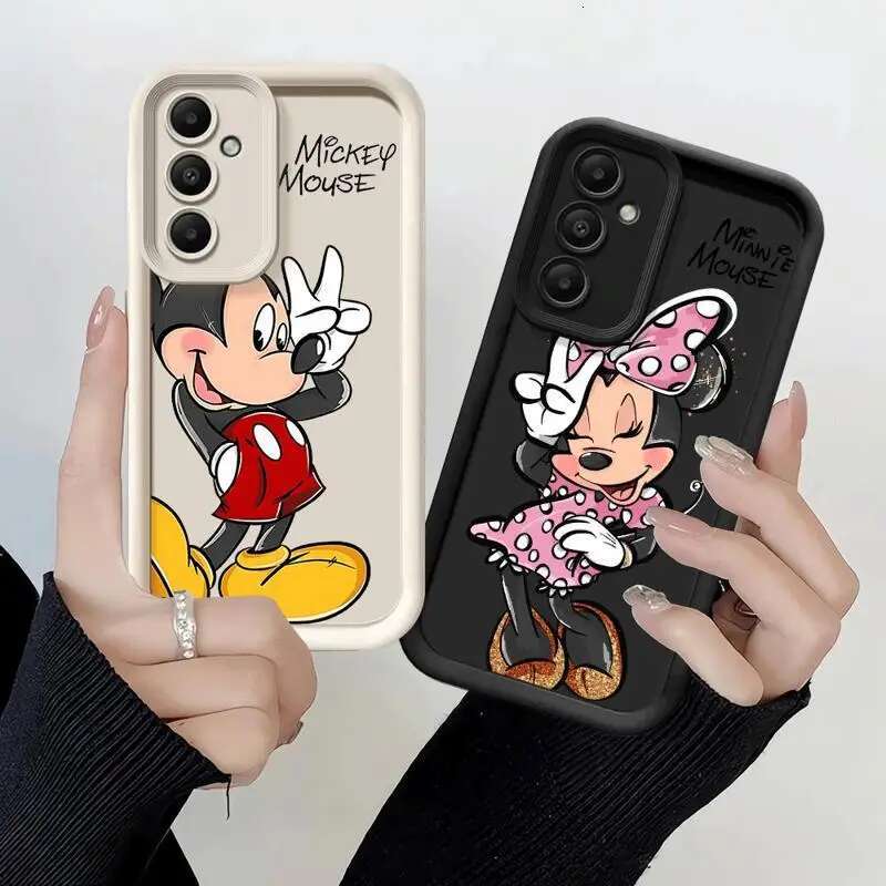 Phone Case for Samsung Galaxy A15 A25 A35 A55 A51 A71 A72 A73 A52 A52s A53 A54 5G TPU Silicone Soft Minnie Mouse