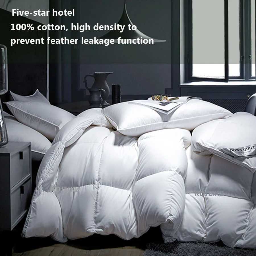Designer KDJEIKZ Winter Cotton Goose Down Quilt Five-Star Hotel Duvet Super Soft Fluffy Queen King Full Size Four Seasons Duvets Blanket Y251106
