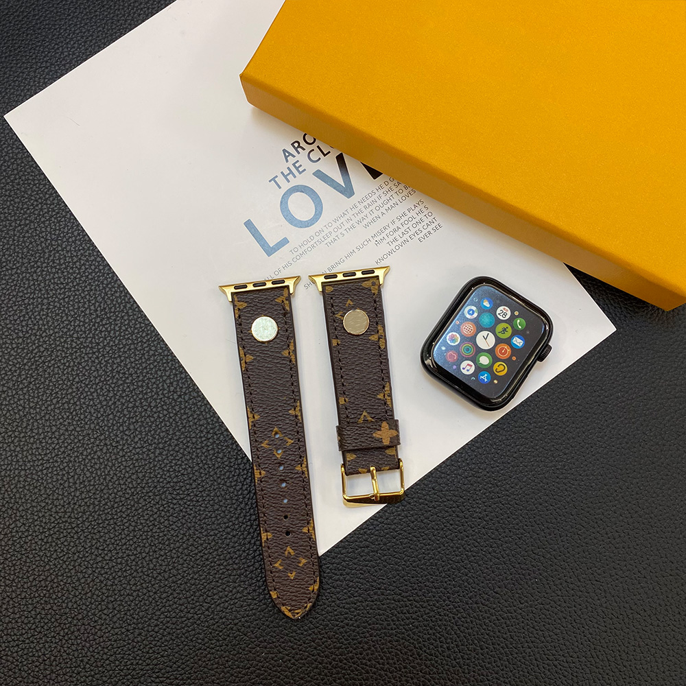 applewatch Triangle Designer Leather Watchband for iWatch 8 7 6 5 4 3 SE 38 40 41mm Replace Wrist Strap 42mm 44mm 45mm 49mm for Apple Watch band Bracelet apple watch strap