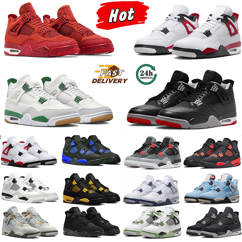 Men 4 basketball shoes fear pack 4s white Thunder Military Black bred pine green craft photon dust reimagined women Sneakers mens outdoor Sports Trainers