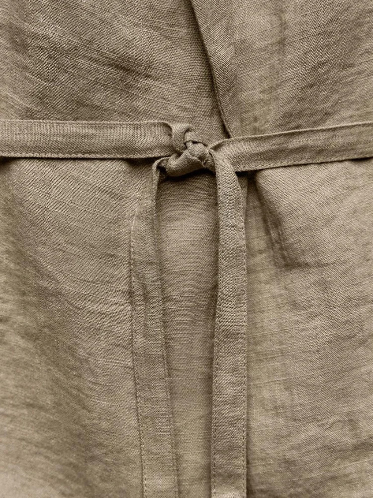 ZBZA womens textured lace top pants set lapel long sleeved shirt stretch elastic loose wide leg fashionable clothing 250403