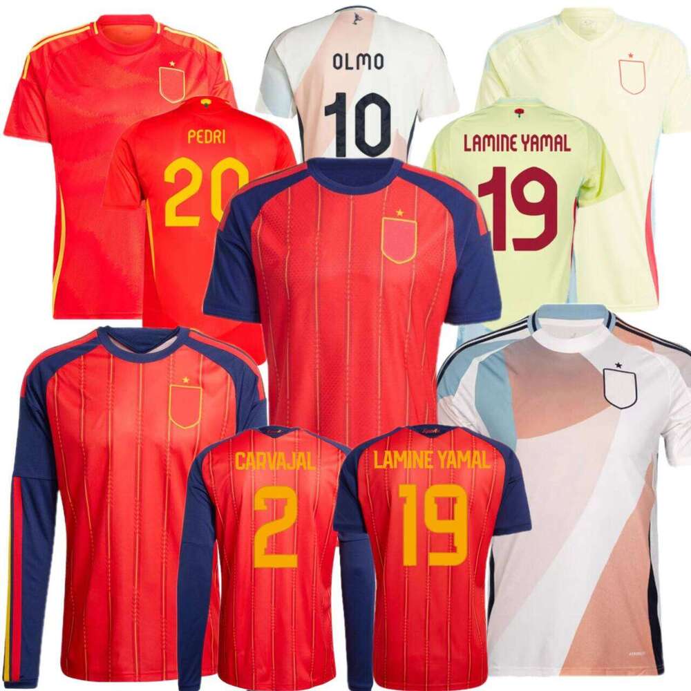 RFEF Spain football jersey 2024 2025 2026 Rodri Lamine Yamal Joselu Carvajal Pedri Ferran Olmo Zubimendi Espana jersey WILLIAMS National Soccer Shirt Kids Kits