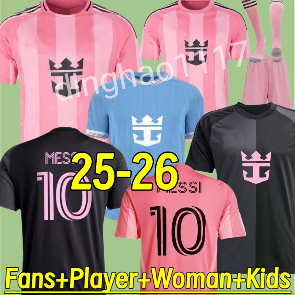 25/26 SUAREZ M. MESSIS Interes Miamis CF 2025 Soccer Jerseys 2024 3rd Player Fans version shirt Baby Matuidi Women 24 25 football men kit kids equipment 3XL 4XL Grey Black