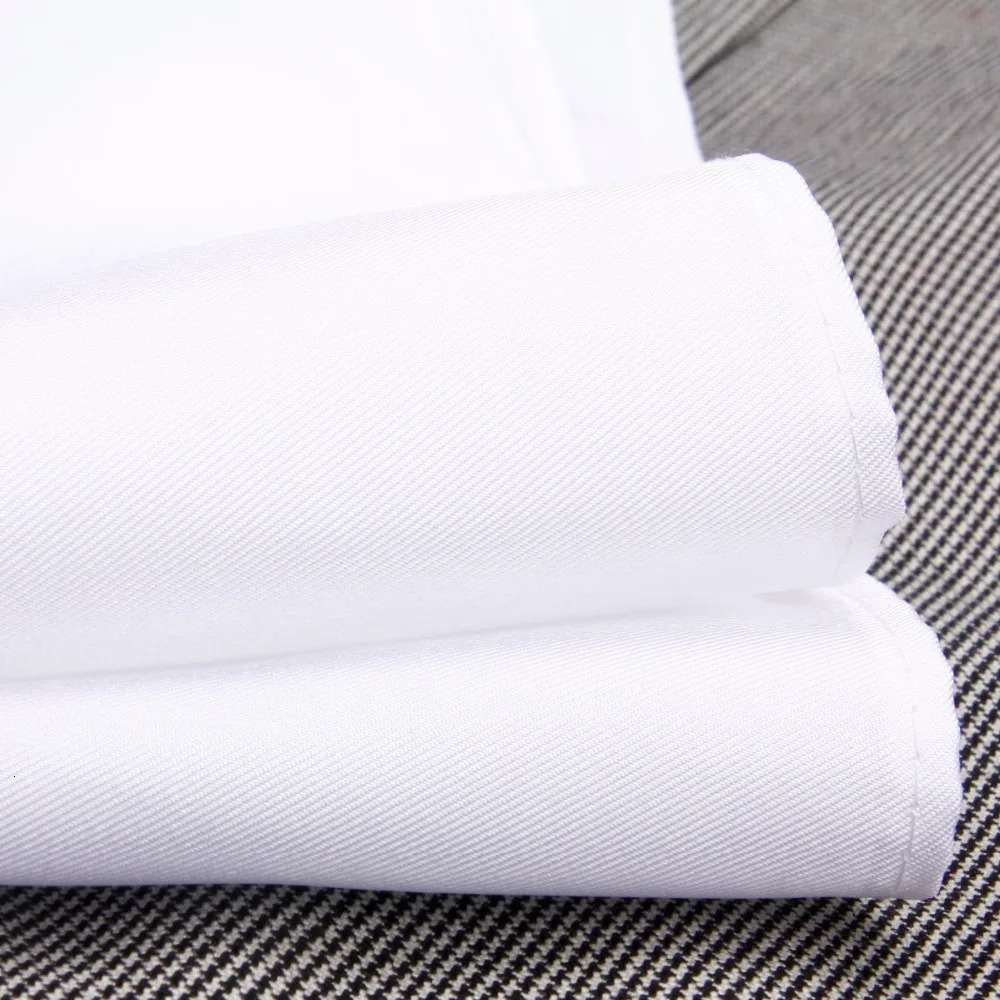 100% Natural Silk Handmade Classical White Pocket Handkerchief Pocket Square Hanky With Giftbox 250403