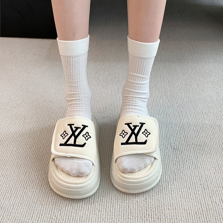 designer shoes 2025 Women's thick-soled slippers summer outdoor style all-match cool slippers lady's anti-slip flip-flops