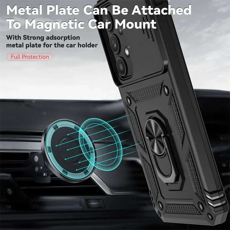 For Samsung Galaxy A14 A24 A54 A34 A05 A05S A15 A35 A55 A26 A36 A56 Case Ring Holder Shockproof Coque Lens Protect Cover