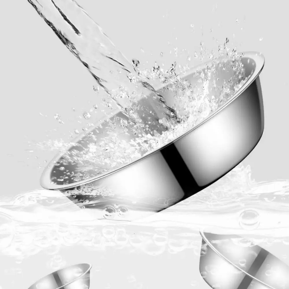 Large capacity dog bowl stainless steel pet feeding bowl cat and dog food and beverage bowl durable and affordable 250403