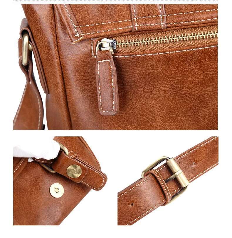 Korean Style Shoulder Retro Crossbody Bag Leather Male Sg Men Messenger Bags