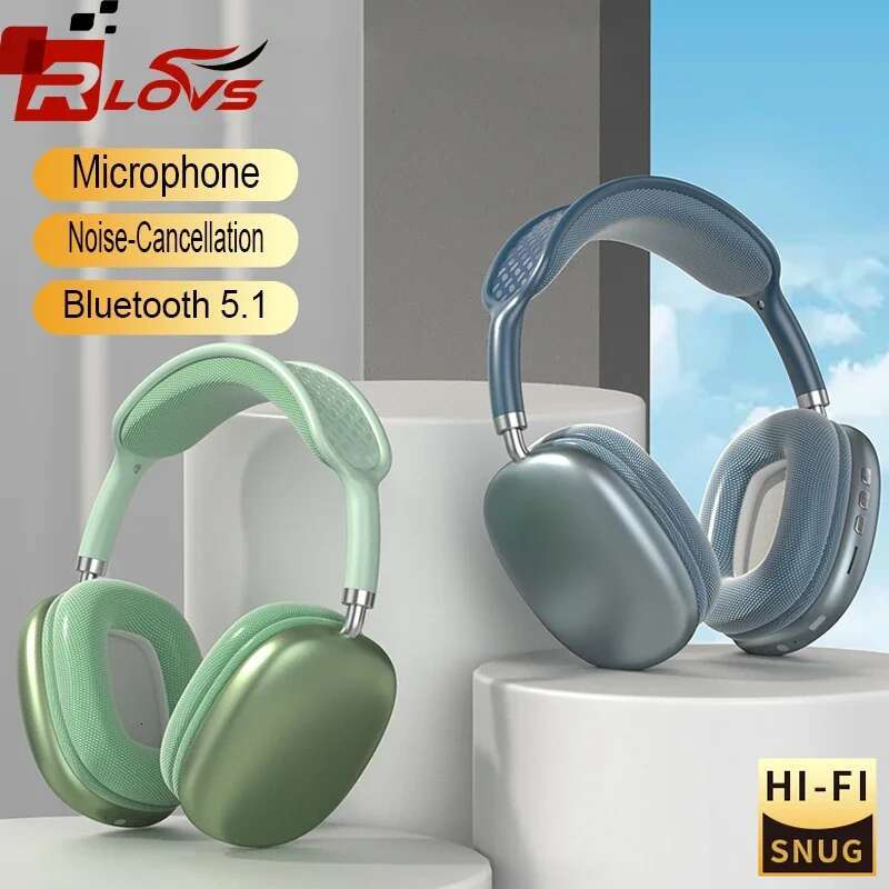 Wireless Bluetooth Headset With Mic Noise Cancelg Headsets Stereo Sound Earbuds Sports Headphones Supports TF