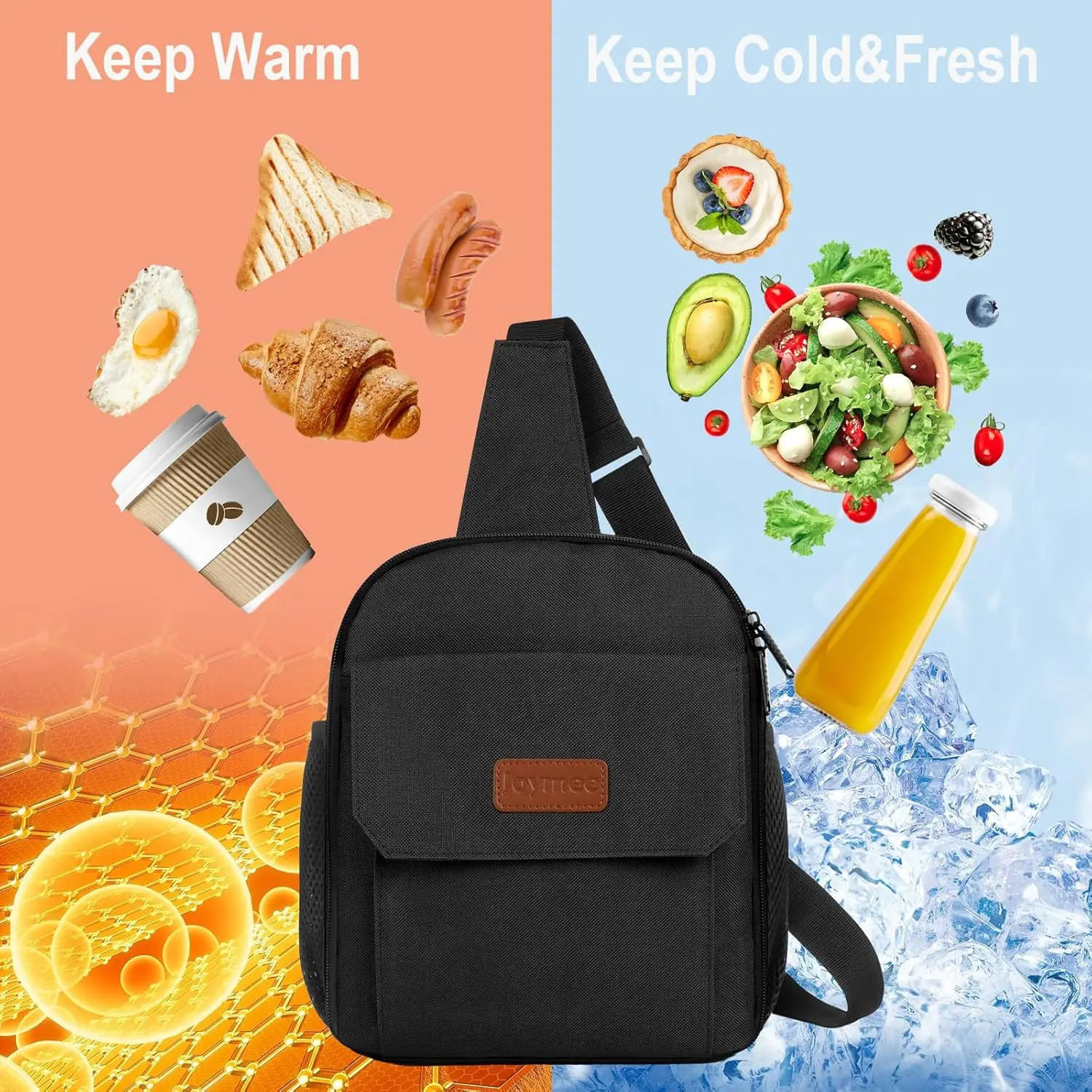 Sling lunch box bag suitable for women adults portable leak proof reusable insulated cross body small cooler with shoulder 250401