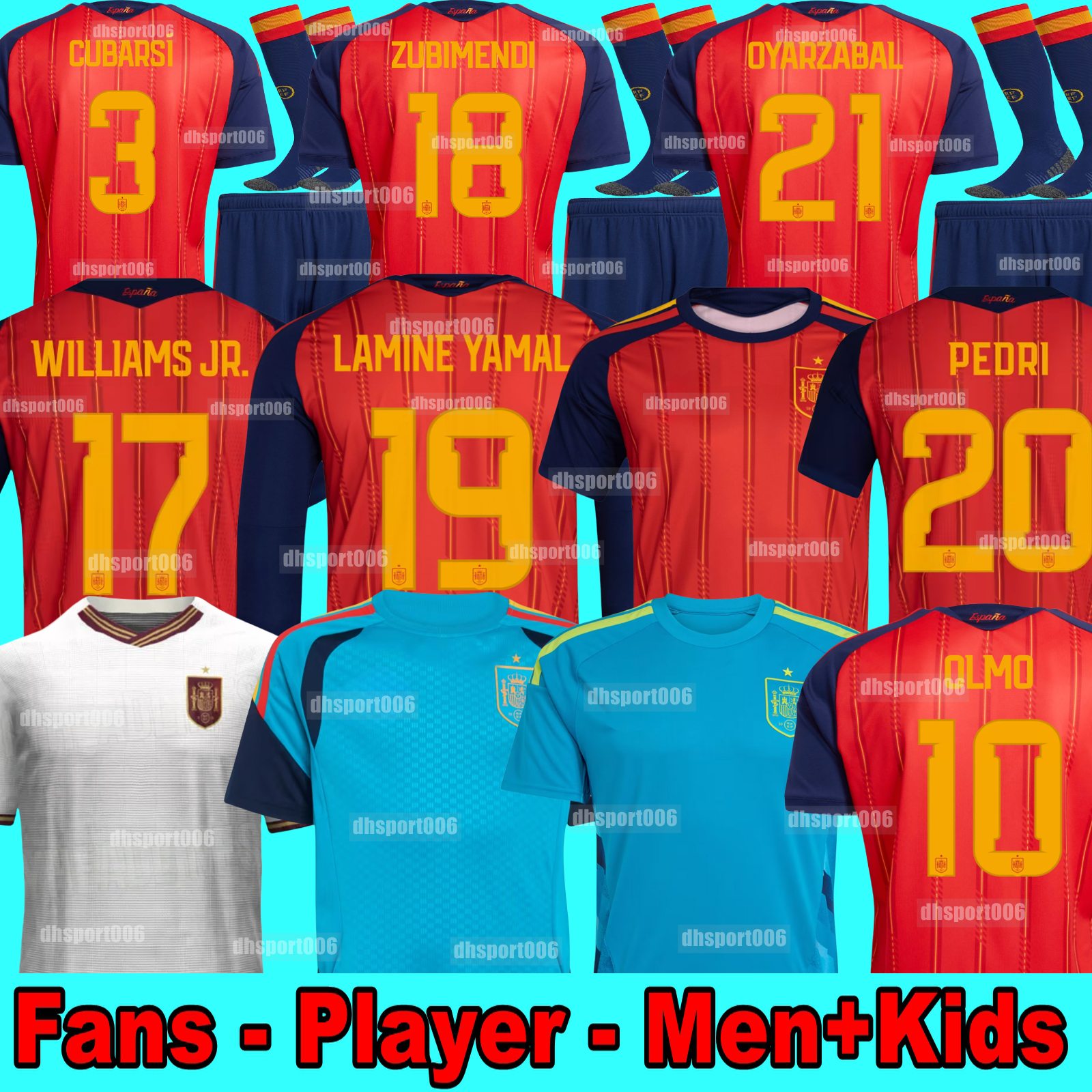 2026 World Cup SPAIN Soccer Jerseys PEDRI GAVI LAMINE YAMAL MORATA Carvajal OLMO FERRAN RODRIGO Jersey SPANISH Men Kid Kit Football Shirt Fan Player